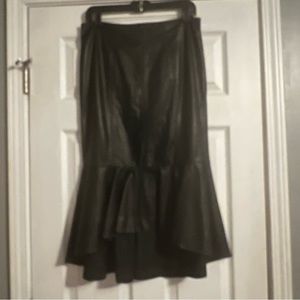 Beautiful leather hi-low leather skirt size 8.